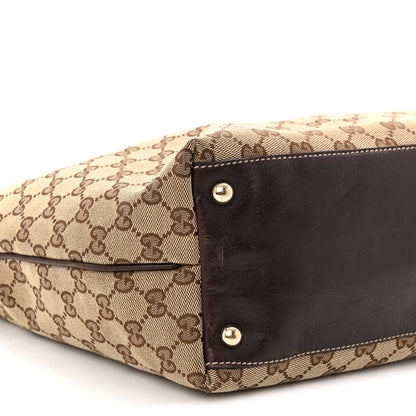 Gucci Monogram Large New Britt Tote Brown 9 of 10