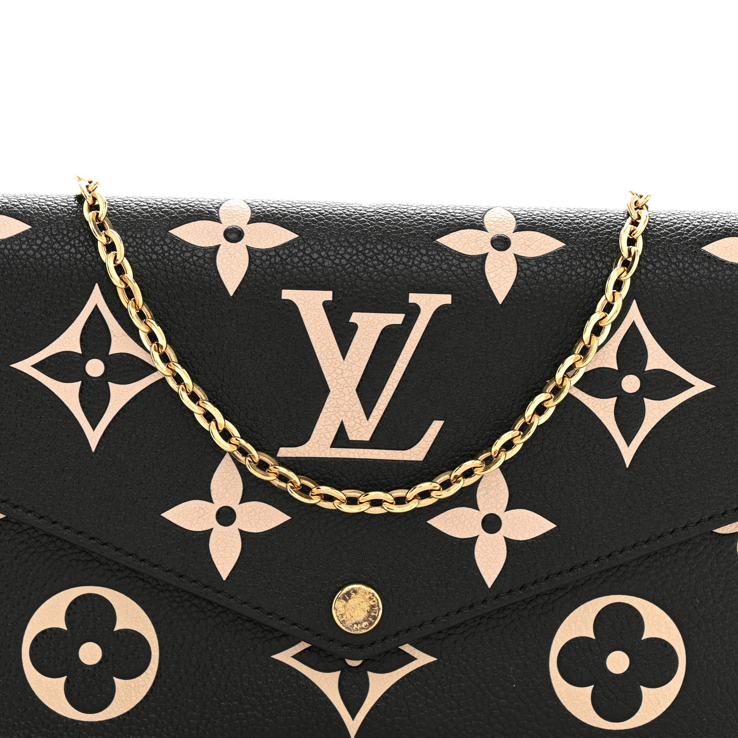Louis Vuitton Empreinte Monogram Giant Felicie Pochette Black Beige 8 of 11