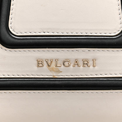Bulgari Calfskin Serpenti Forever Top Handle White Black 12 of 14