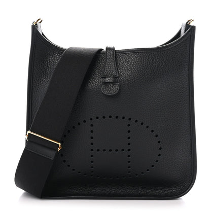 Hermes Taurillon Clemence Evelyne III PM Black 1 of 11