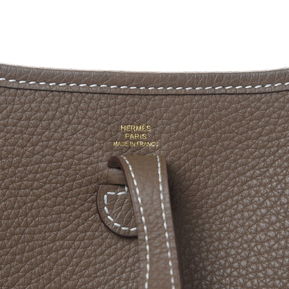 Hermes Taurillon Clemence Amazone Evelyne TPM Etoupe Bleu Indigo 6 of 10