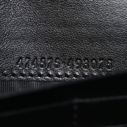 Gucci Calfskin Matelasse GG Marmont Chain Wallet Black 6 of 9