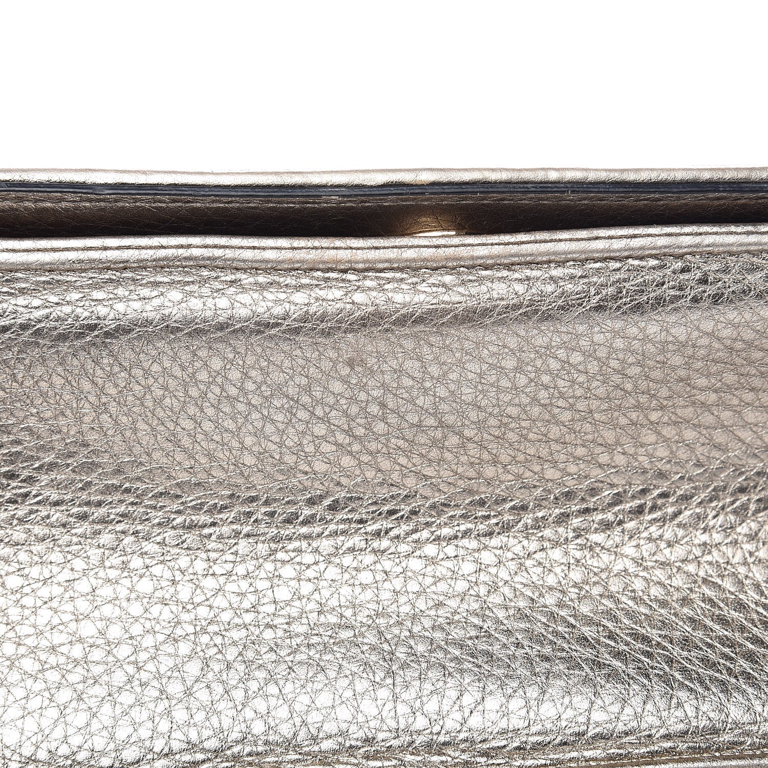 Christian Dior Metallic Grained Calfskin Medium Diorama Flap Bag Gold 12 of 15