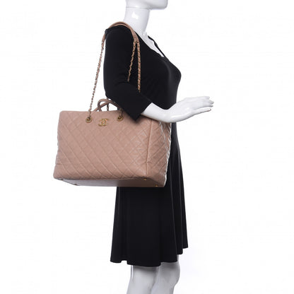 Chanel Caviar Quilted Large Coco Handle Shopping Tote Beige 2 of 13