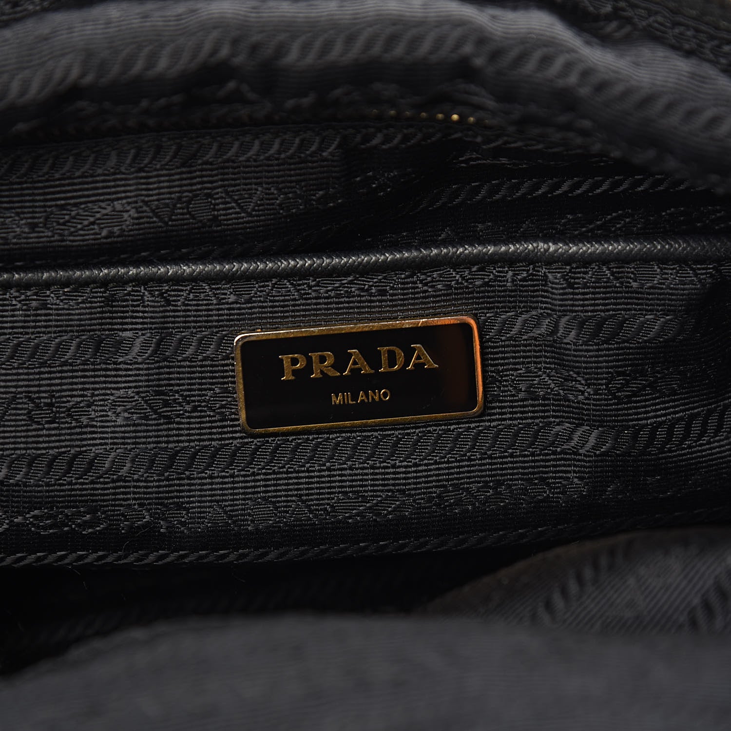 Prada Tessuto Nylon Saffiano Tote Black 6 of 11