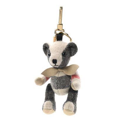 Burberry Cashmere Vintage Check Thomas Bear Bag Charm Camel 1 of 3