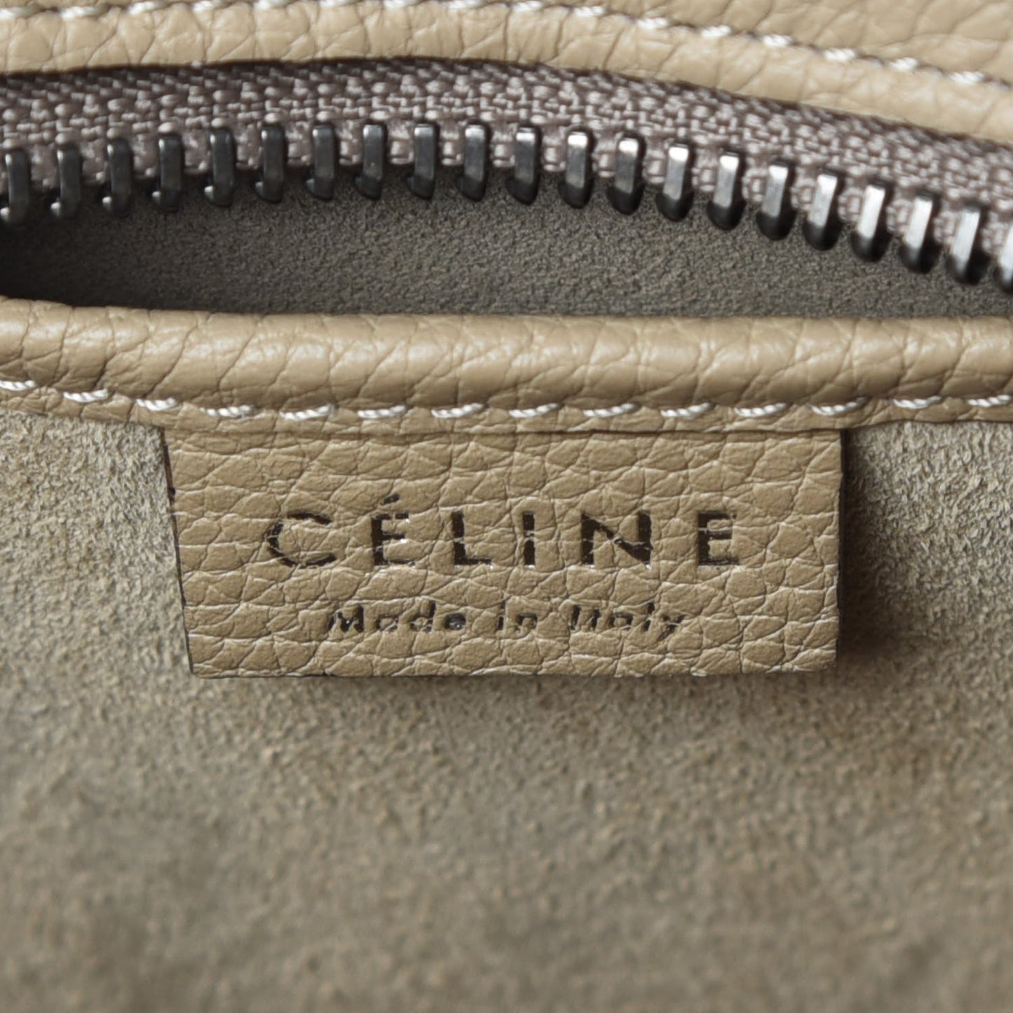 Drummed Calfskin Nano Luggage Dune