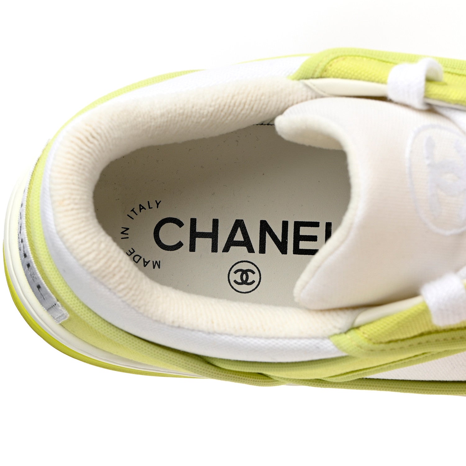 Chanel Fabric Womens Logo Sneakers 38 Green 7 of 16