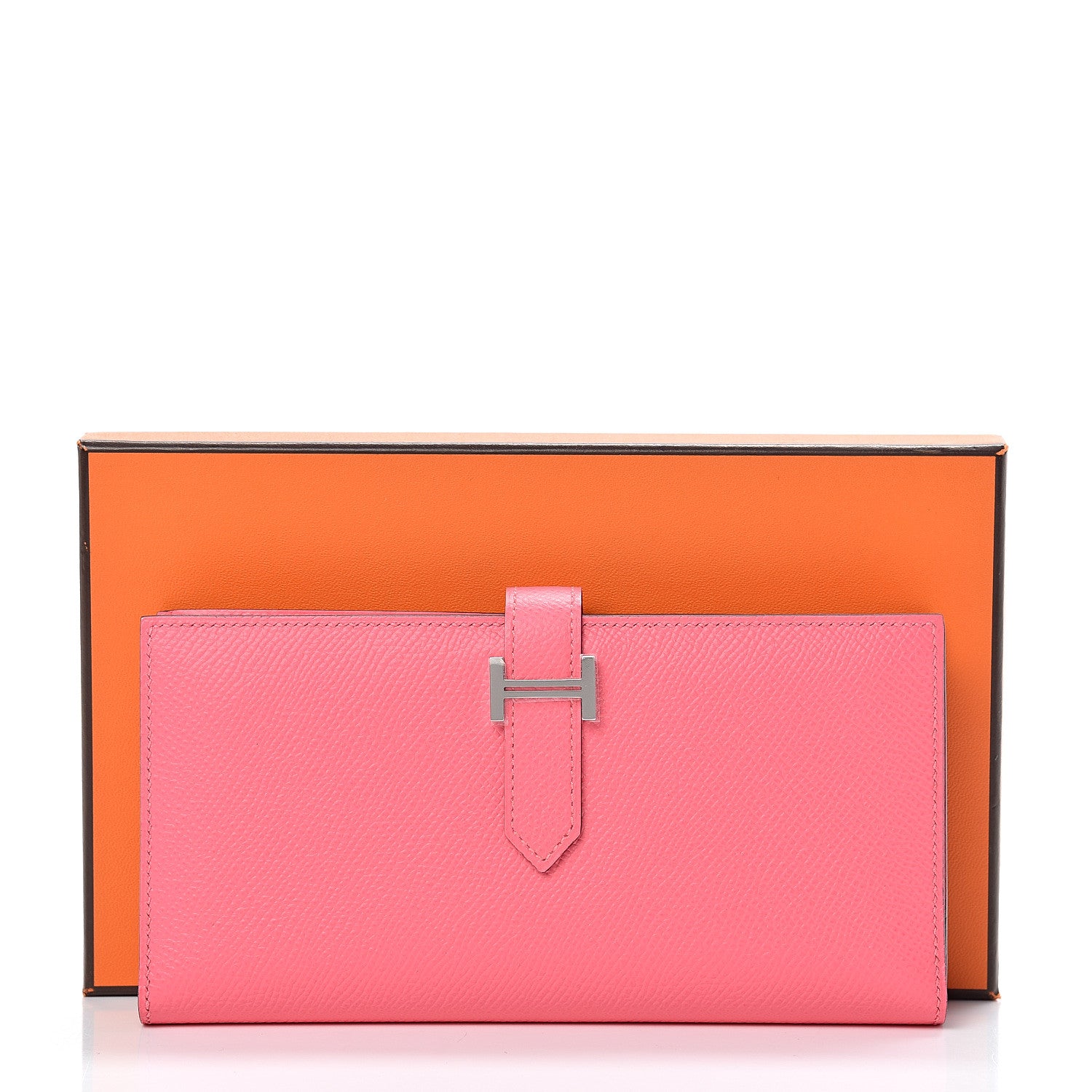 Hermes Epsom Bearn Gusset Wallet Rose Azalee 7 of 7