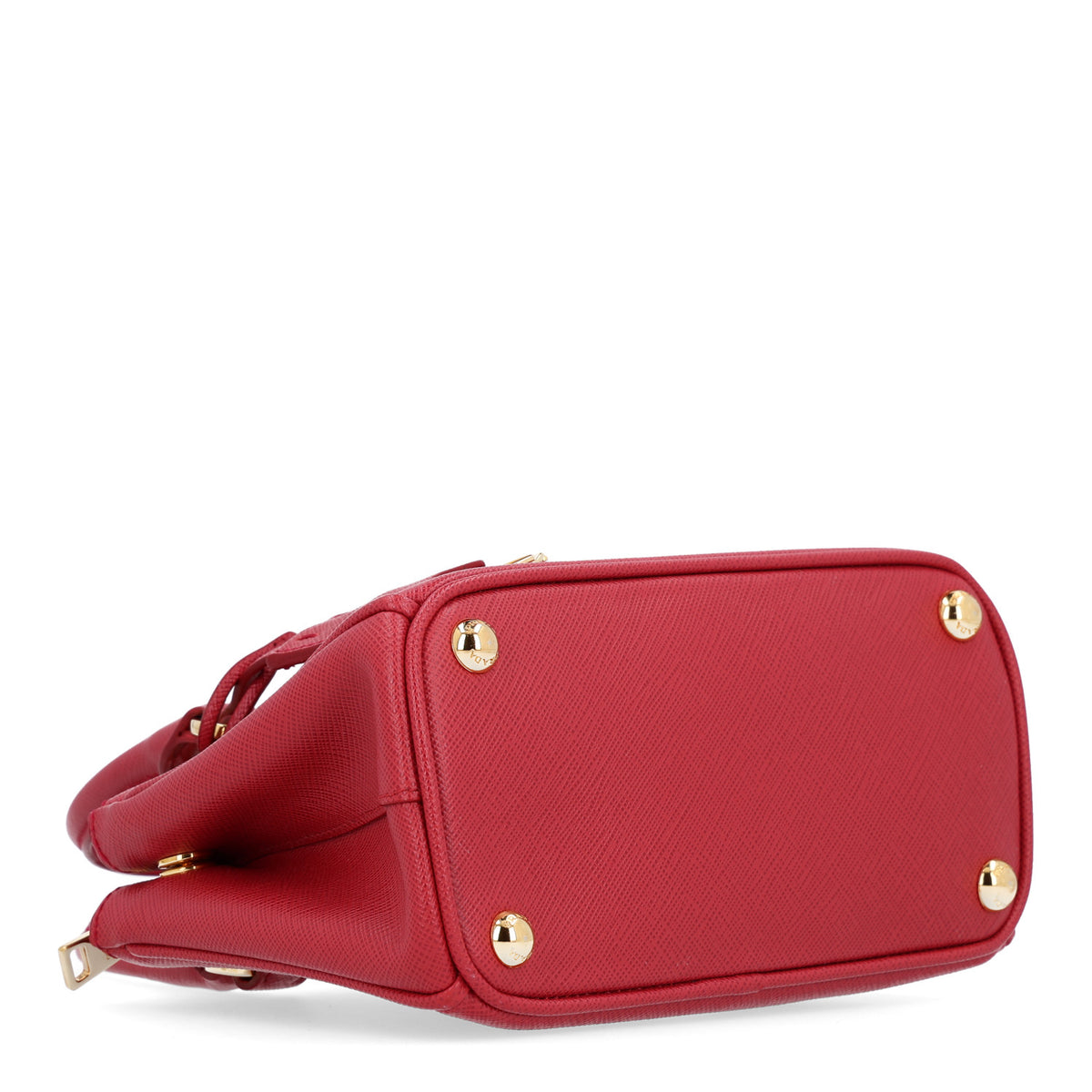Prada Saffiano Micro Galleria Double Zip Tote Fuoco 4 of 10
