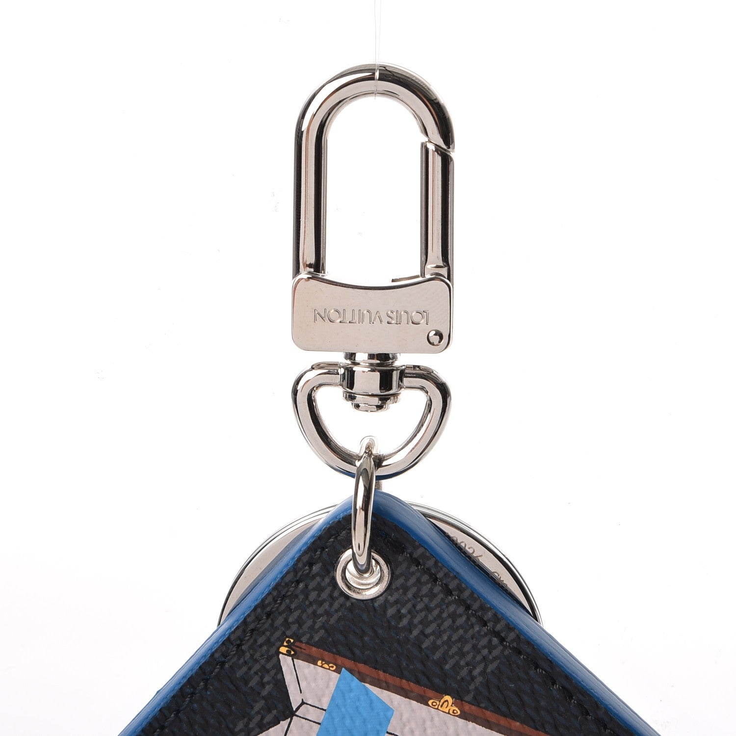 Louis Vuitton Damier Graphite Illustre V Key Holder Blue 3 of 4