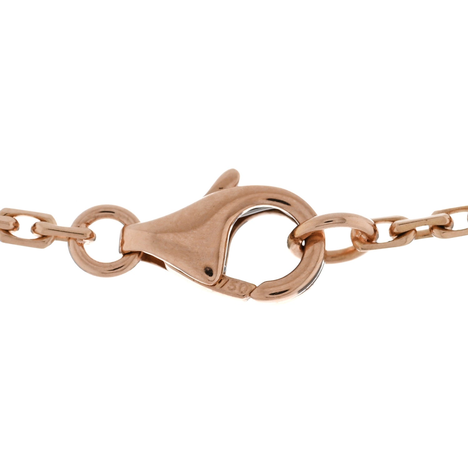 Cartier 18K Pink Gold Diamond Interlocking LOVE Paved Necklace 4 of 5