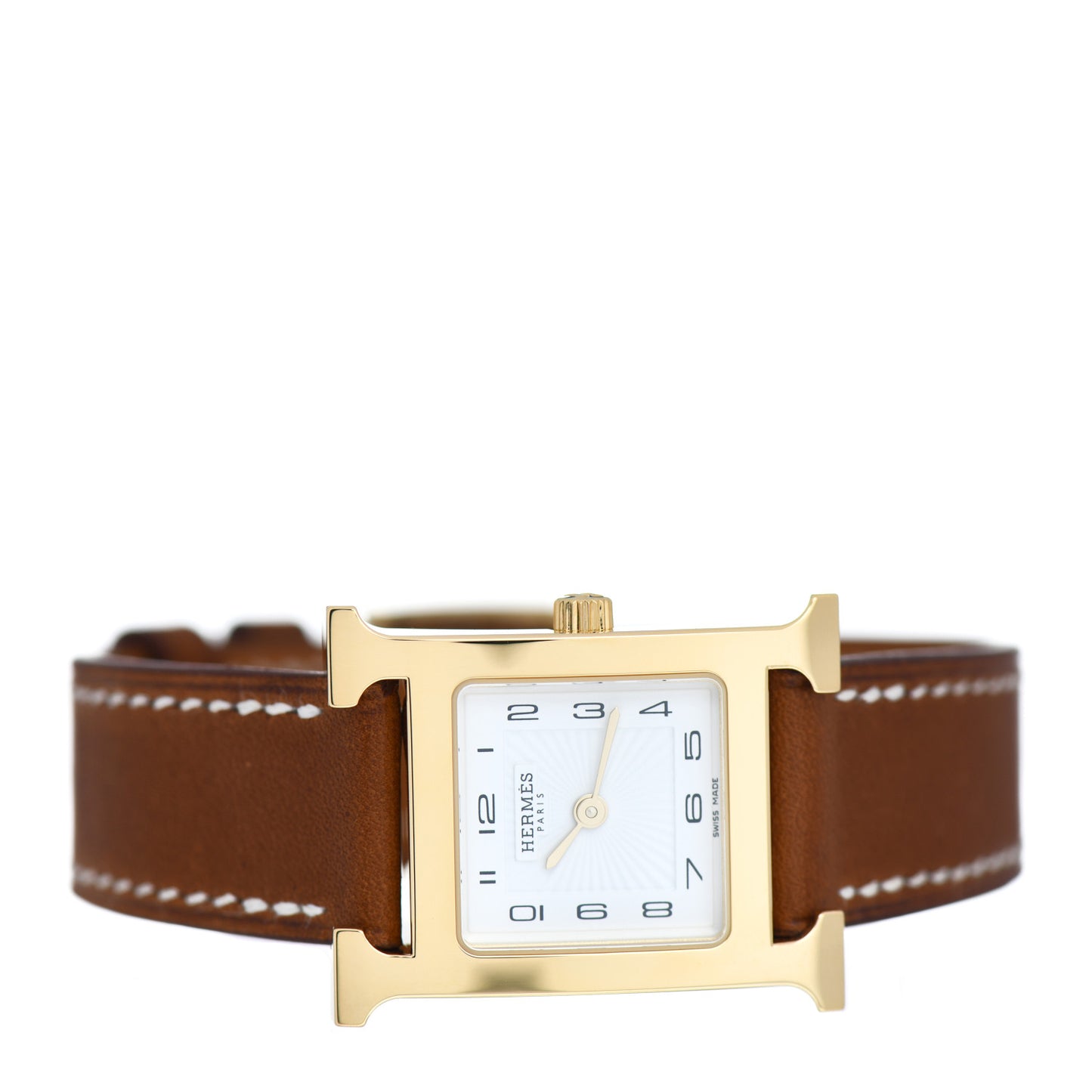 Stainless Steel Barenia 21mm Heure H Hour Quartz Watch Fauve