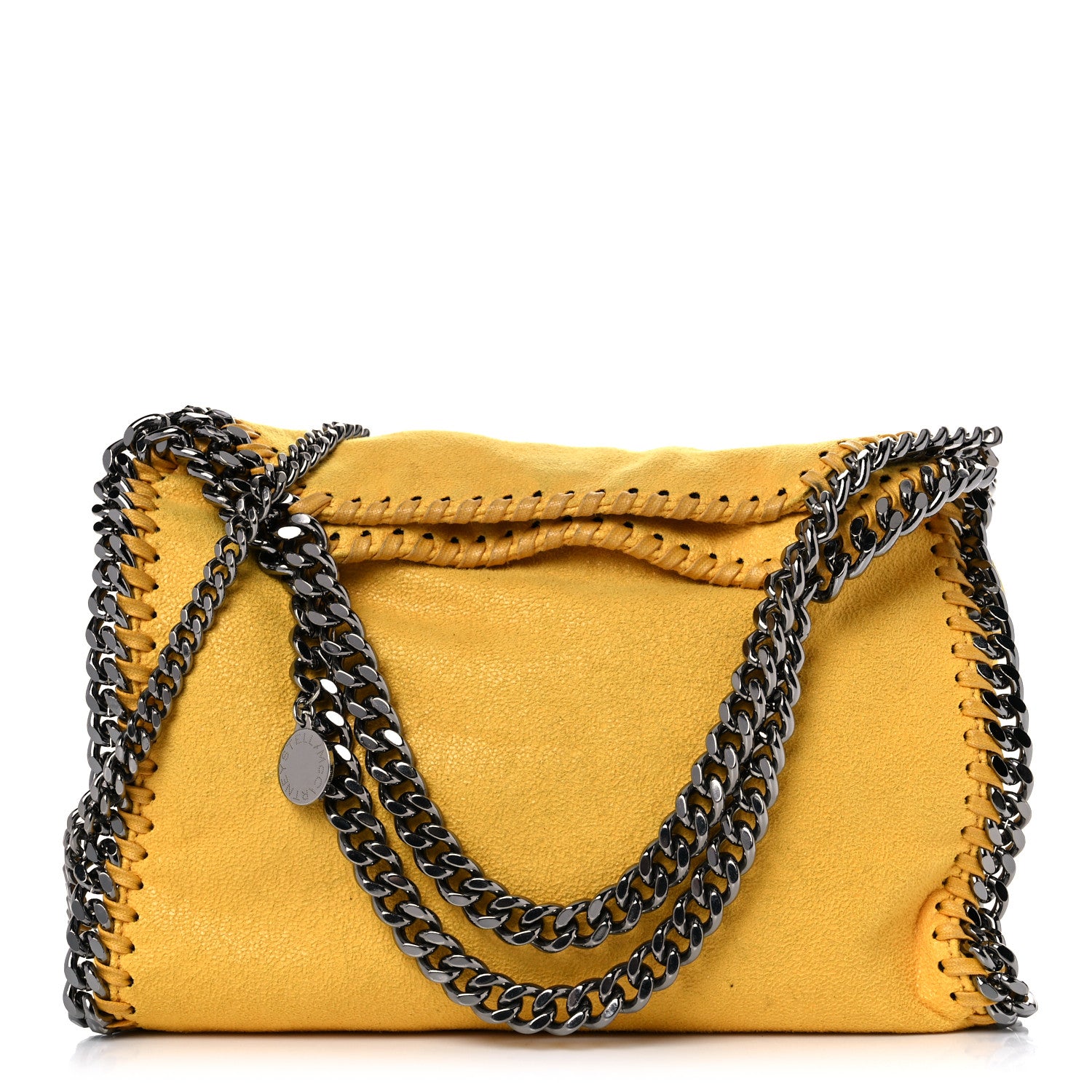Stella McCartney Shaggy Deer Falabella Mini Fold Over Tote Yellow 1 of 15