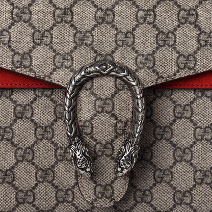 Gucci GG Supreme Monogram Suede Cudu Medium Dionysus Shoulder Bag Beige Ebony Vulcanic Red 11 of 11