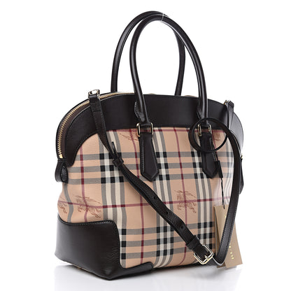 Burberry Haymarket Check Medium Primrose Tote Chocolate 2 of 12