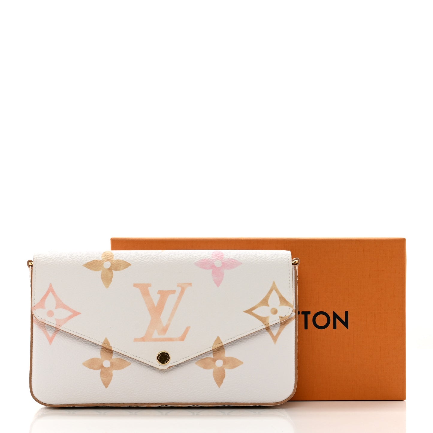 Monogram Giant By The Pool 2.0 Felicie Pochette Chain Wallet Beige