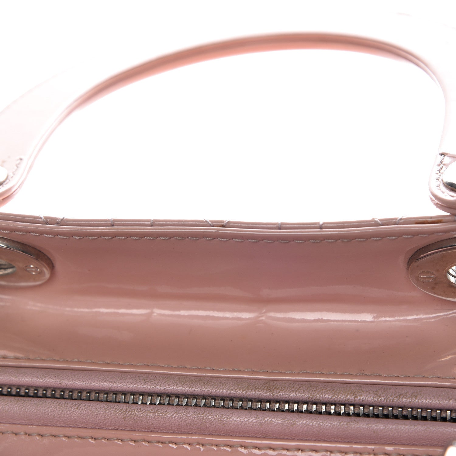 Christian Dior Patent Cannage Medium Lady Dior Rose Clair 14 of 25