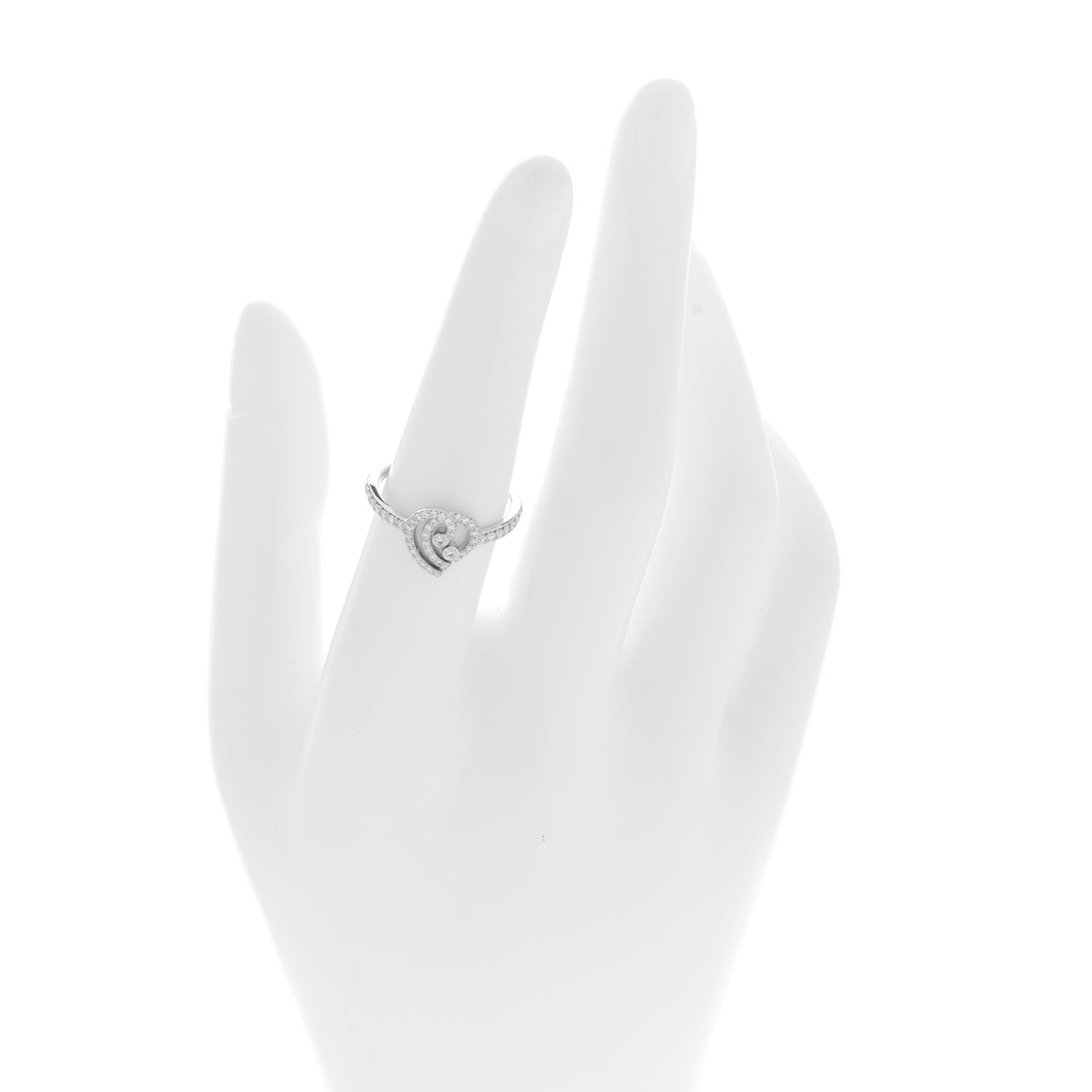 Tiffany Platinum Diamond Enchant Heart Ring 54 7 2 of 6