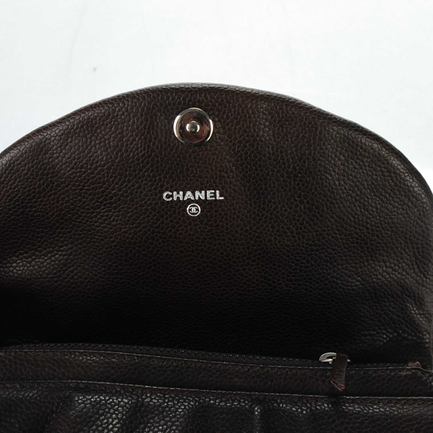 Caviar Half Moon Wallet On Chain WOC Dark Brown