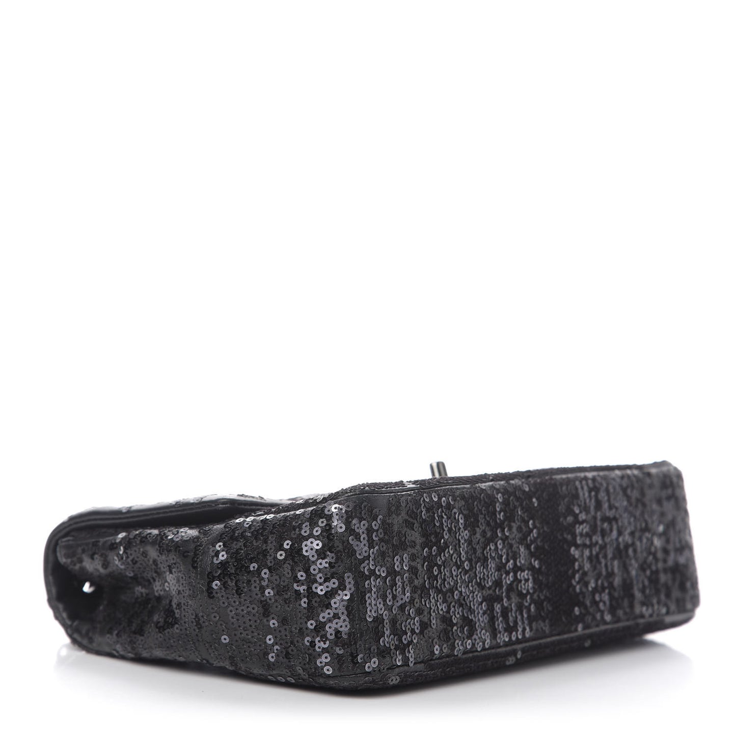 Sequin Lambskin Medium Moonlight on Water Flap Black