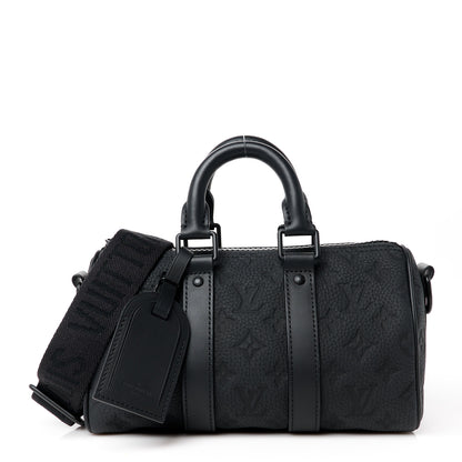 Louis Vuitton Monogram Taurillon Keepall Bandouliere 25 Black 1 of 10