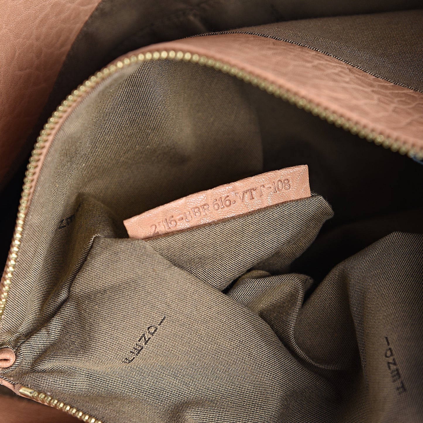 Crinkled Lambskin Mia Tote Camel