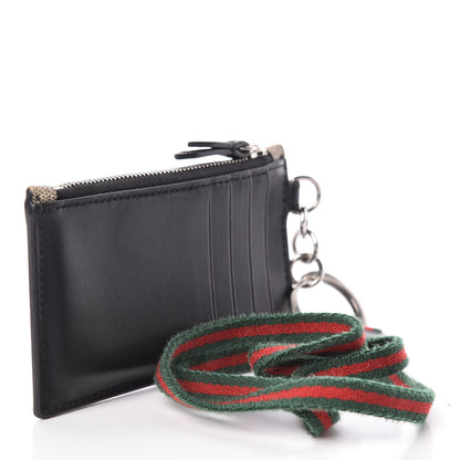 Gucci GG Supreme Monogram Kingsnake Lanyard Coin Case Card Holder 3 of 9