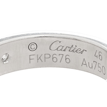 Cartier 18K White Gold Diamond 4mm LOVE Wedding Band Ring 46 3.75 4 of 6