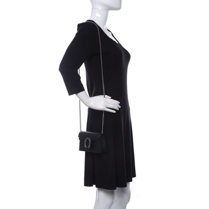Gucci Calfskin Super Mini Dionysus Shoulder Bag Black 2 of 9