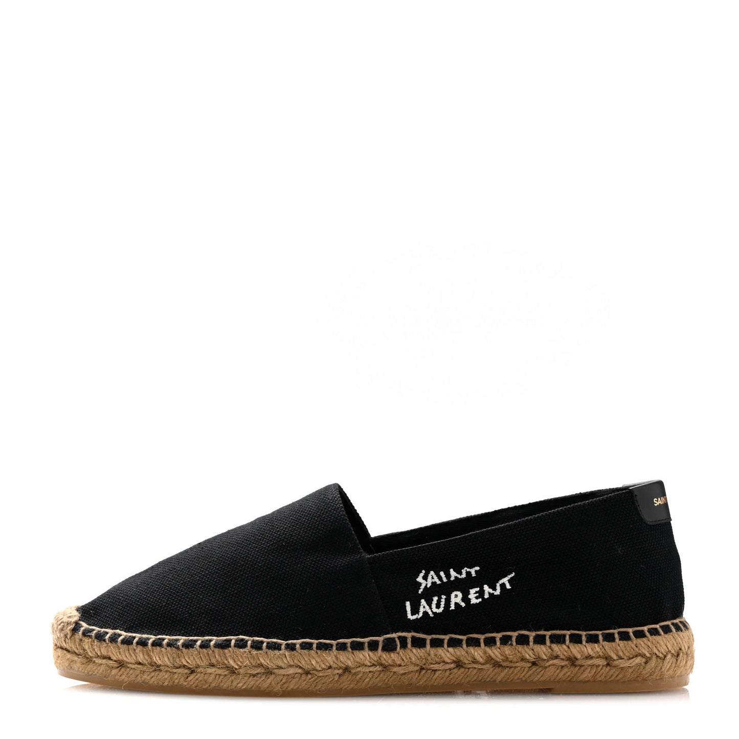 Canvas Nappa Elba Light Logo Embroidered Espadrilles 40.5 Black