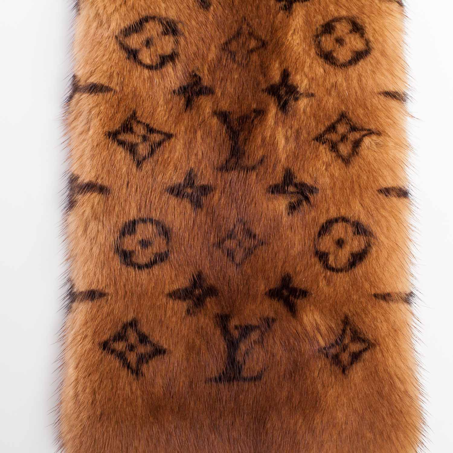 Louis Vuitton Monogram Mink Scarf 4 of 4