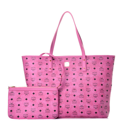 MCM Visetos Medium Liz Reversible Shopper Tote Pink 1 of 7