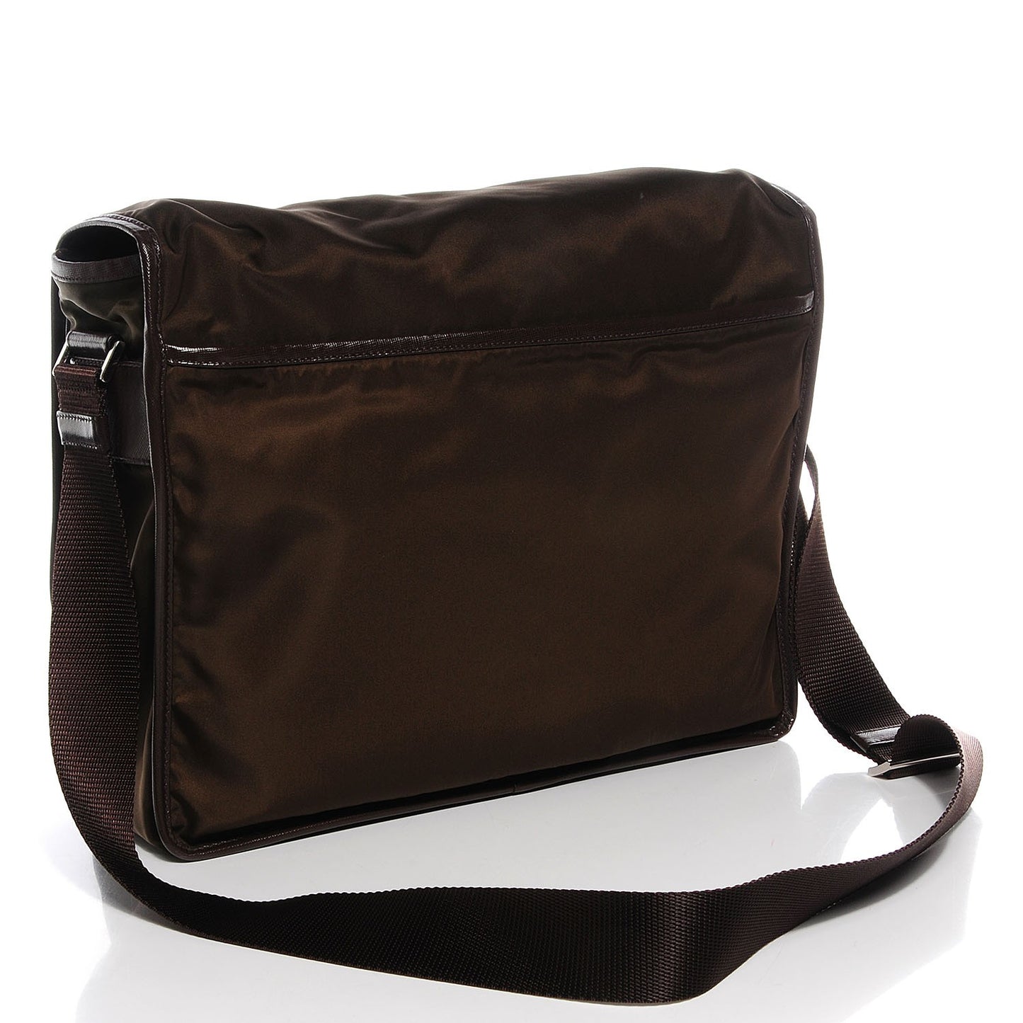 Tessuto Saffiano Messenger Satchel Bruciato