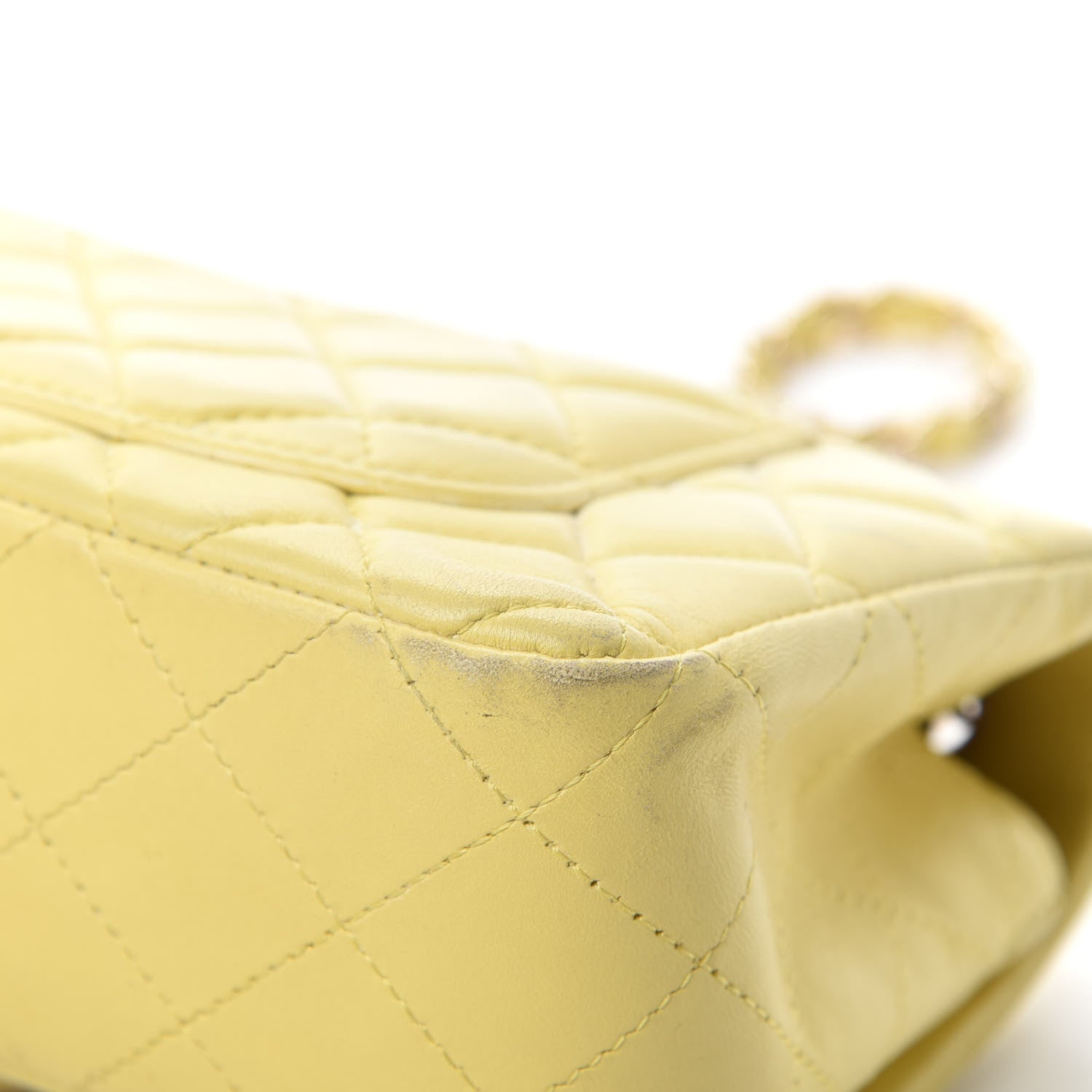 Chanel Lambskin Quilted Mini Rectangular Flap Light Yellow 11 of 19