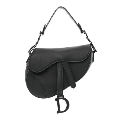 Christian Dior Ultra Matte Calfskin Mini Saddle Bag Black 1 of 10