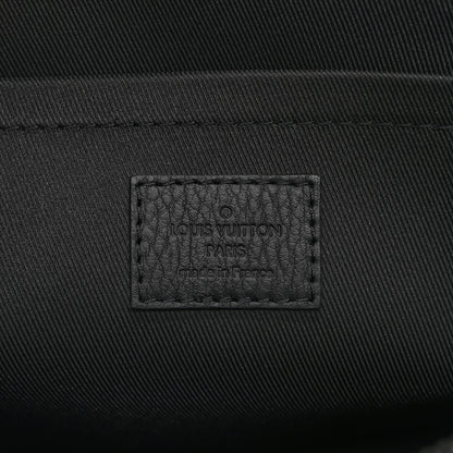 Louis Vuitton Shadow Calfskin Monogram Pochette Voyage Souple Black 6 of 8