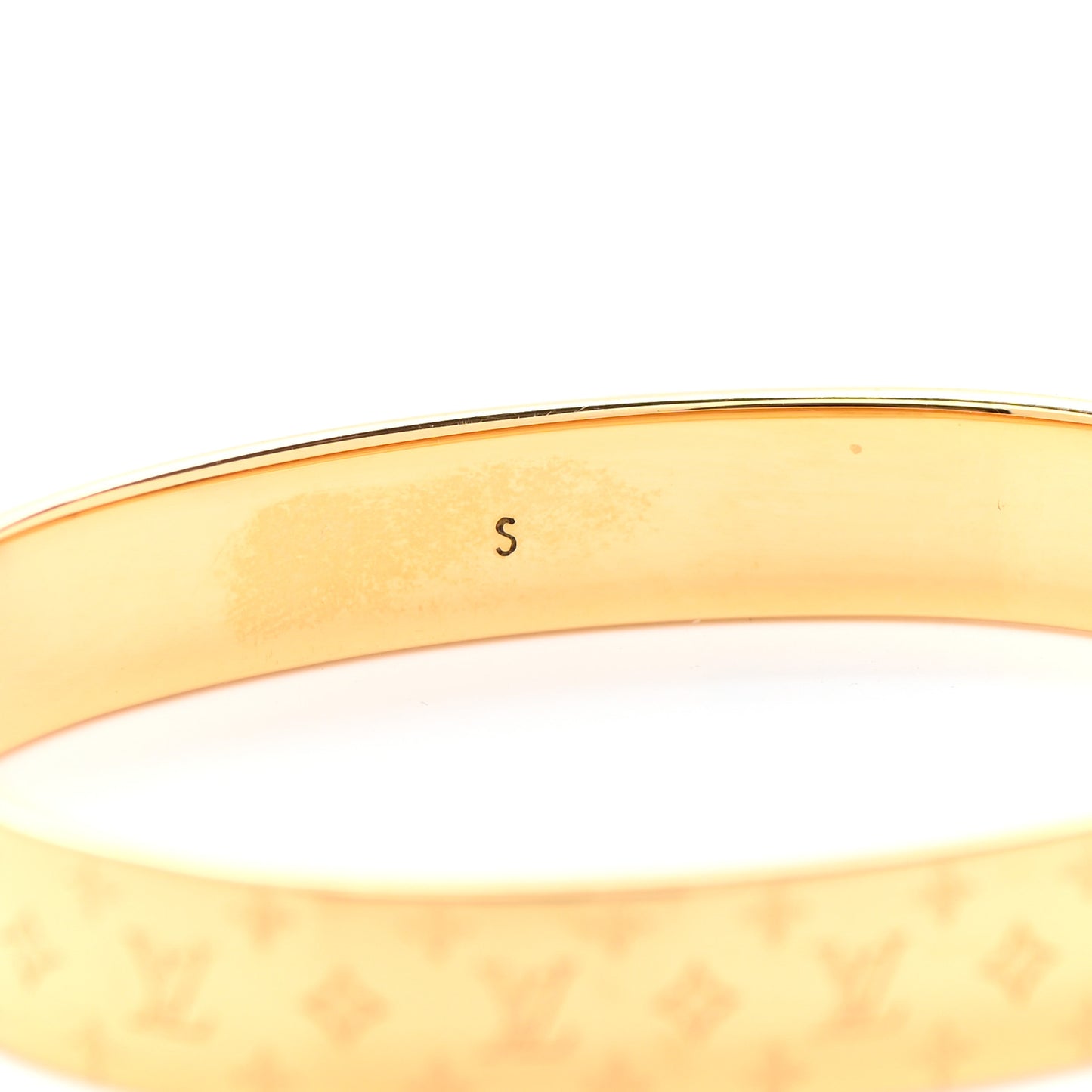 Brass Monogram Nanogram Cuff M Gold
