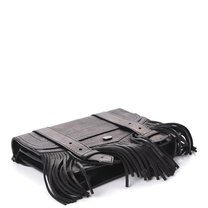 Proenza Schouler Lambskin Fringe PS1 Chain Wallet Black 4 of 10