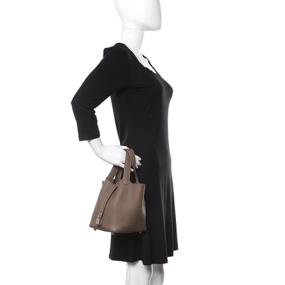 Hermes Taurillon Clemence Picotin Lock 18 PM Etoupe 2 of 11