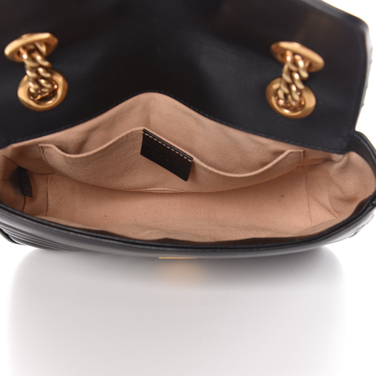 Gucci Calfskin Matelasse Mini GG Marmont Shoulder Bag Black 7 of 12