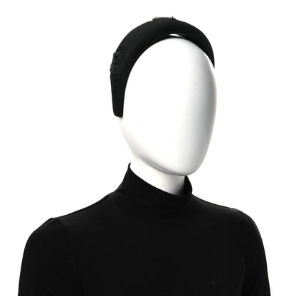 Prada Re-Nylon Metal Triangle Logo Headband Black 2 of 6