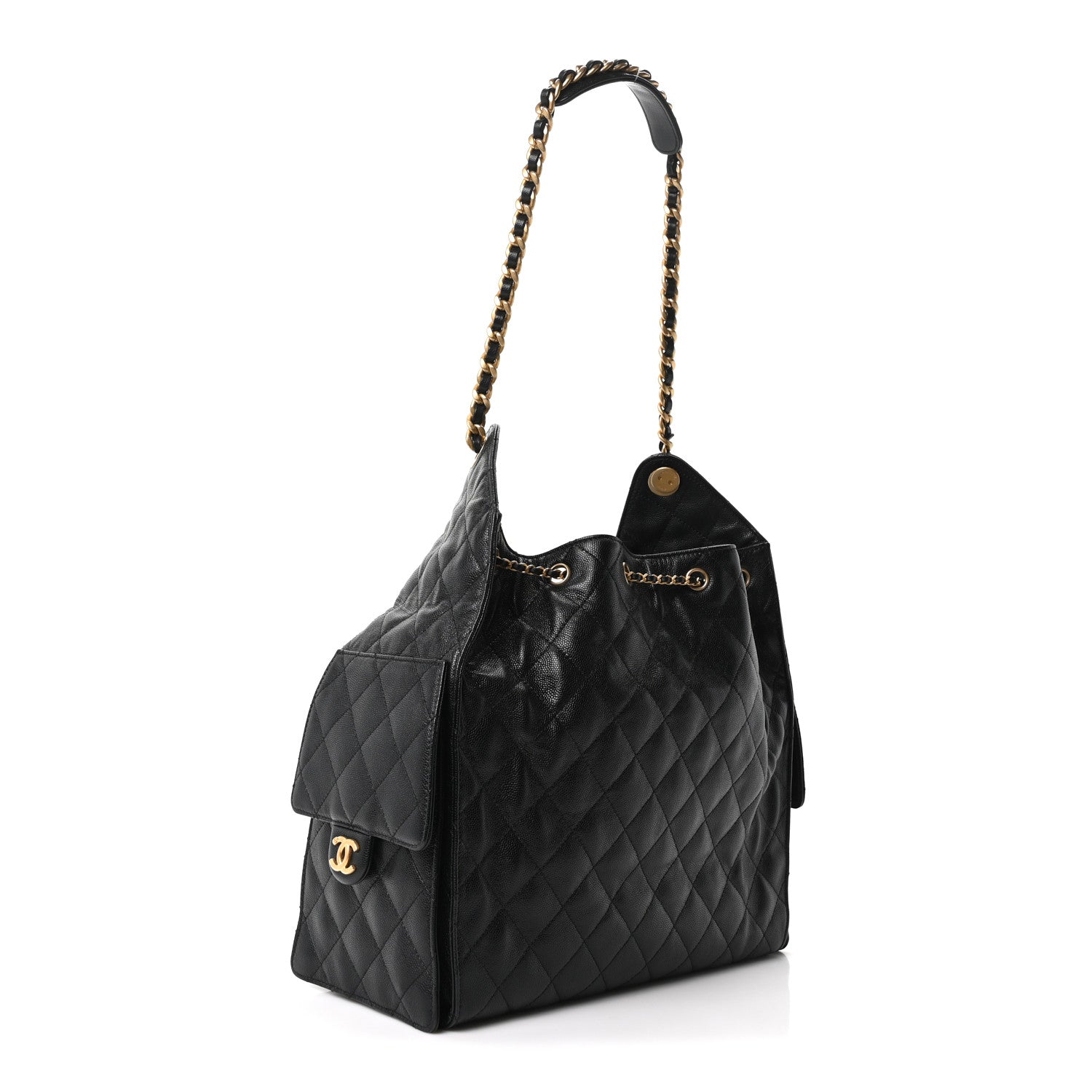Chanel Caviar Quilted Medium Chanel 25 Handbag Black 4 of 12