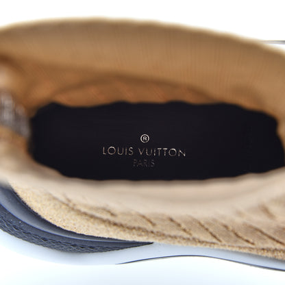 Louis Vuitton Glitter Stretch Textile Monogram LV Archlight Sneaker Boots 37 Gold Black 6 of 9