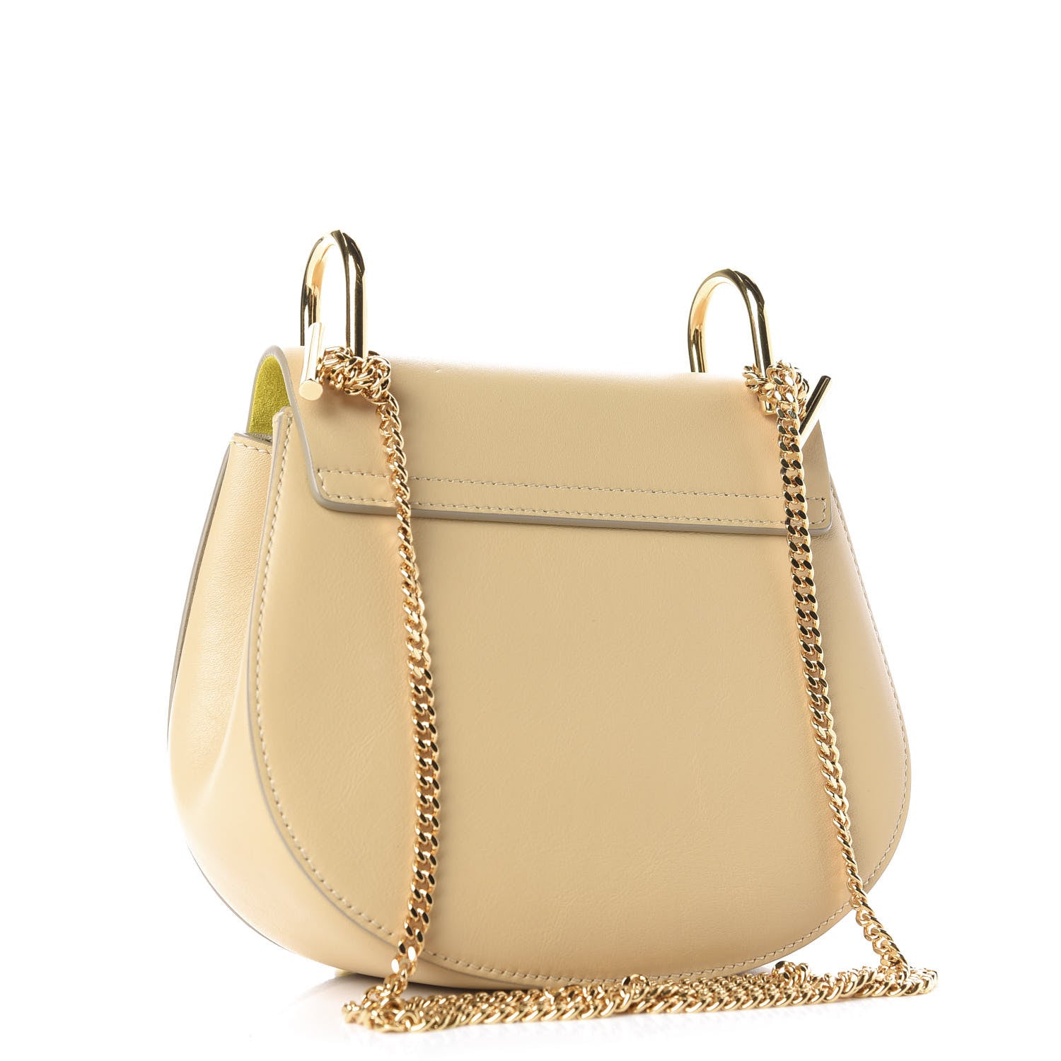 Chloe Suede Smooth Calfskin Mini Drew Shoulder Bag Cork Beige 2 of 9