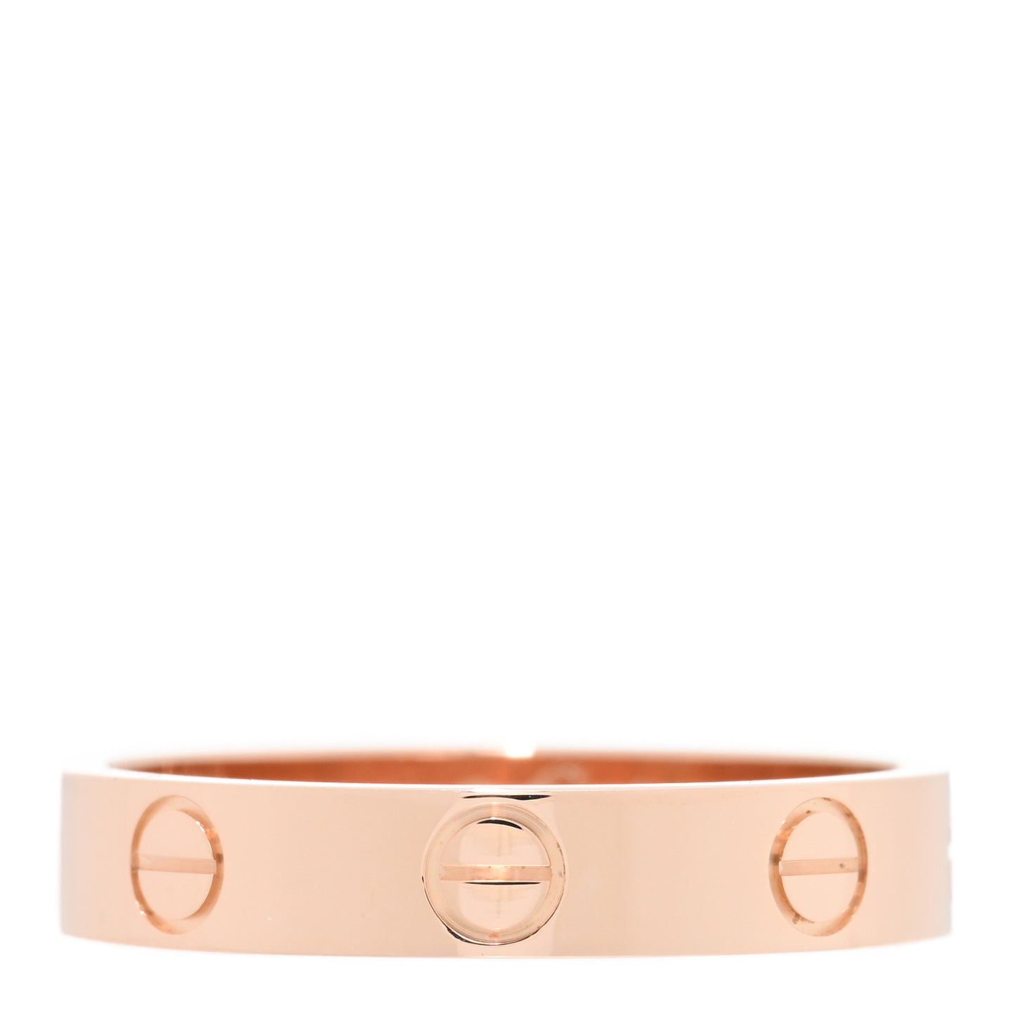 18K Pink Gold 3.5mm LOVE Wedding Band Ring 53 6.5
