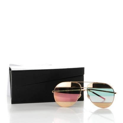 Christian Dior Split 1 Aviator Sunglasses Rose Gold 6 of 6