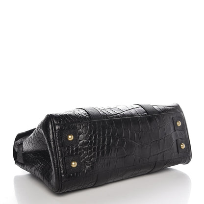 Mulberry Croc Embossed Bayswater Black 4 of 7