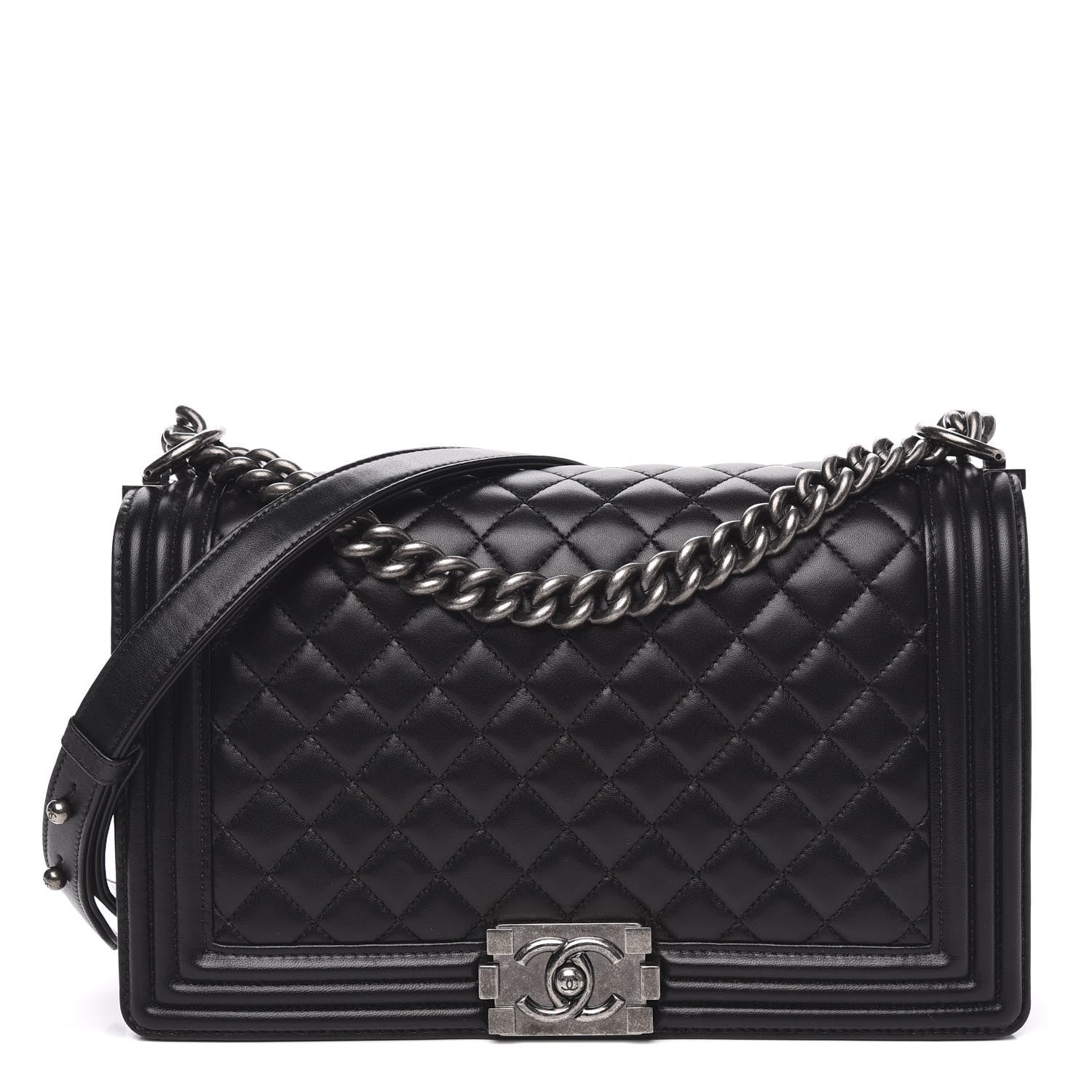 Chanel Lambskin Quilted New Medium Boy Flap Black 1 of 13