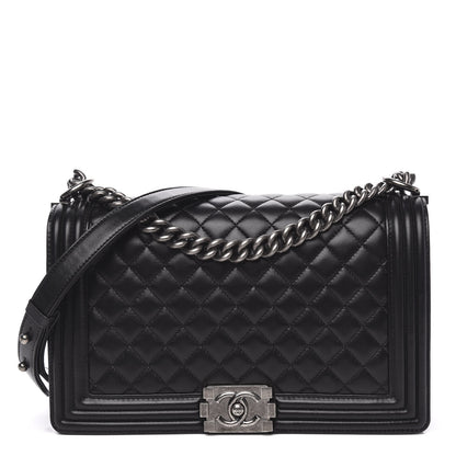 Chanel Lambskin Quilted New Medium Boy Flap Black 1 of 13